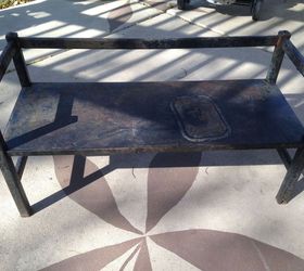 whimsical garden bench, outdoor furniture, painted furniture