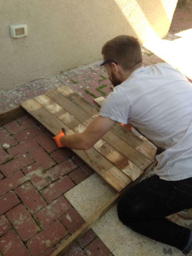 diy outdoor pallet table first woodworking attempt