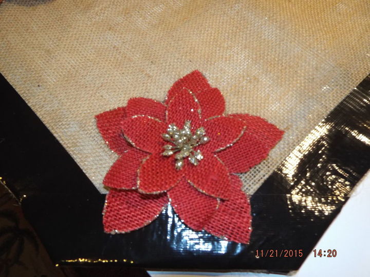 what to do with left over burlap duct tape a few burlap flowers, crafts, how to, reupholster