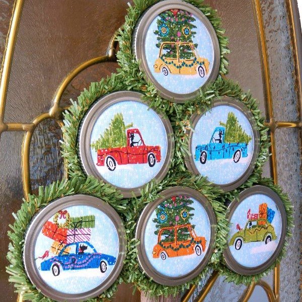 these 8 trees on cars are the most christmassy thing you ll see today, Make Fabric Ornaments