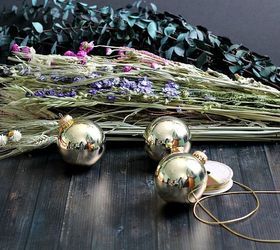 easy dried flower ornaments, christmas decorations, crafts, seasonal holiday decor