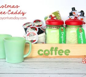 christmas coffee caddy mason jar hack, christmas decorations, mason jars, seasonal holiday decor