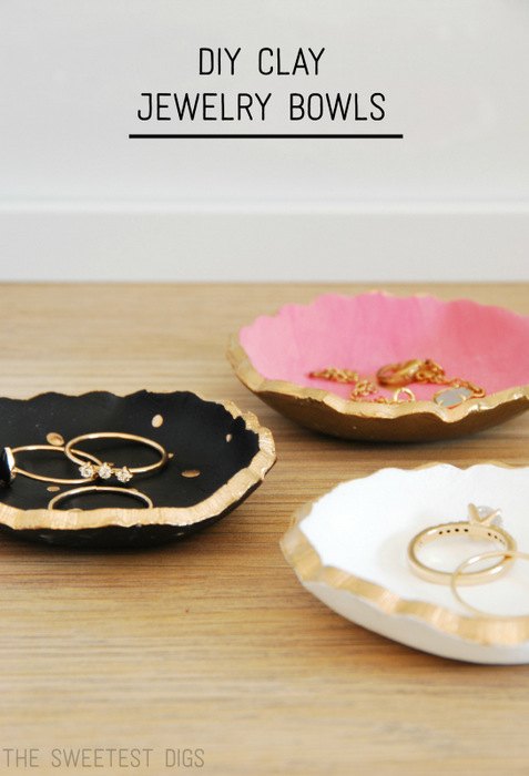 diy clay jewelry bowls gift idea, crafts, how to