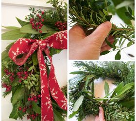 ¡Cómo hacer una corona de Navidad de hoja perenne (o guirnalda) GRATIS!