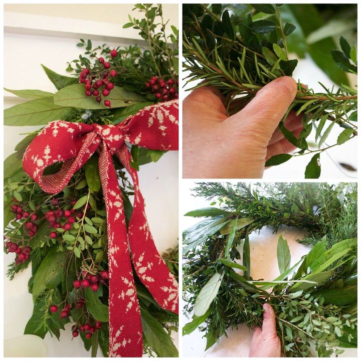 how to make an evergreen christmas wreath or garland for free, christmas decorations, crafts, how to, seasonal holiday decor, wreaths