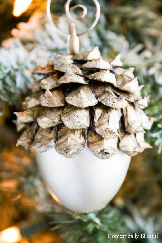 faux acorn christmas ornaments, christmas decorations, crafts, seasonal holiday decor