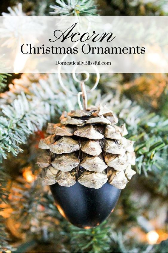 faux acorn christmas ornaments, christmas decorations, crafts, seasonal holiday decor