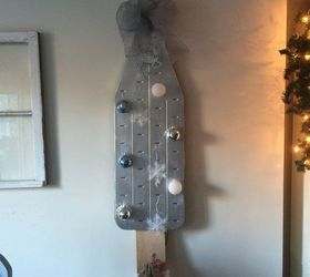 vintage ironing board turned christmas tree, christmas decorations, repurposing upcycling, seasonal holiday decor