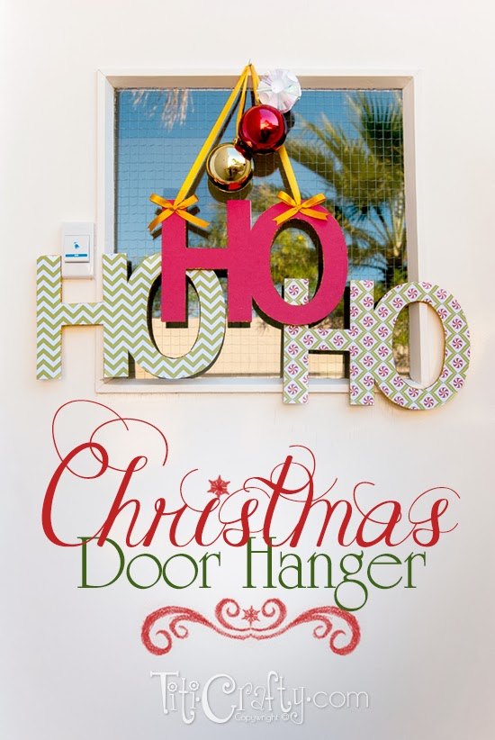 ho ho ho christmas door hanger diy decoration cut file