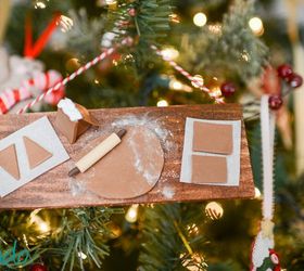 miniature gingerbread baking scene christmas ornament, christmas decorations, crafts, seasonal holiday decor