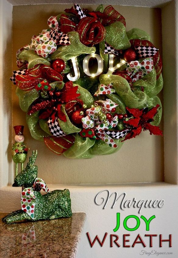 a christmas joy marquee wreath, christmas decorations, crafts, home decor, seasonal holiday decor, wreaths