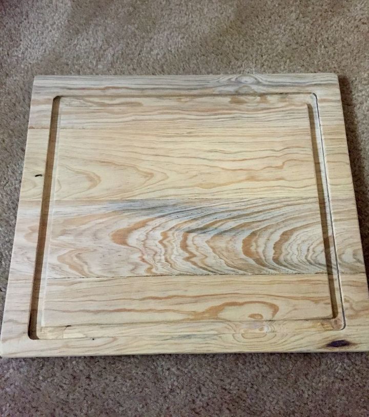 diy turkey cutting board, diy, woodworking projects, This is before the wood was conditioned