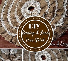 diy no sew burlap lace christmas tree skirt, christmas decorations, crafts