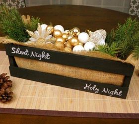 s 9 awesome christmas decorations you can make in an instant, crafts, Transform a Plain Crate into a Centerpiece