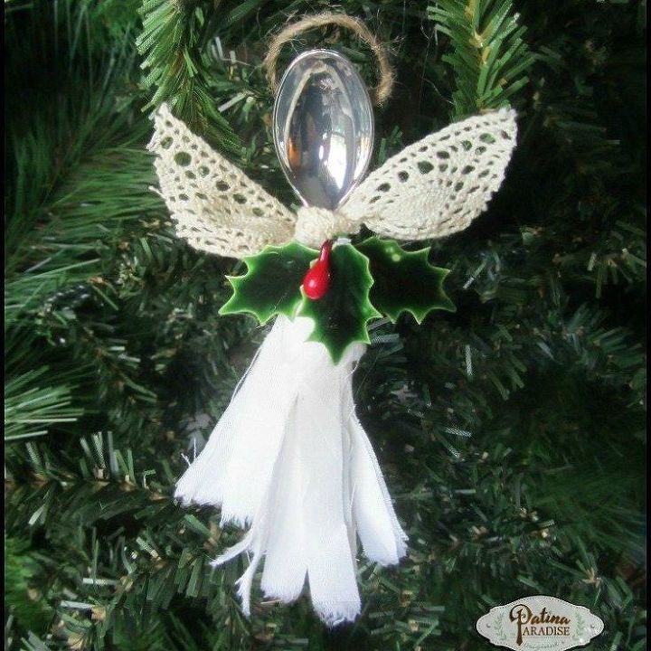 s 9 awesome christmas decorations you can make in an instant, crafts, Upcycle Plastic Spoons Into Angel Ornaments