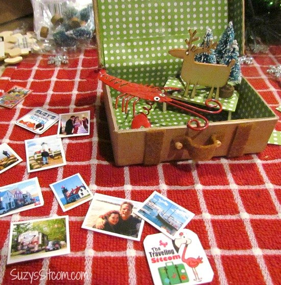 adornos de maleta en miniatura para el rbol de navidad