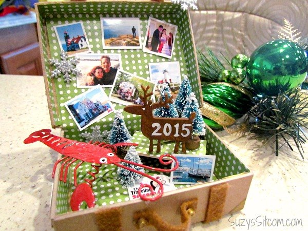 adornos de maleta en miniatura para el rbol de navidad