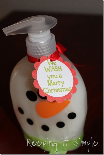 snowman soap perfect for teacher or neighbor gift, crafts
