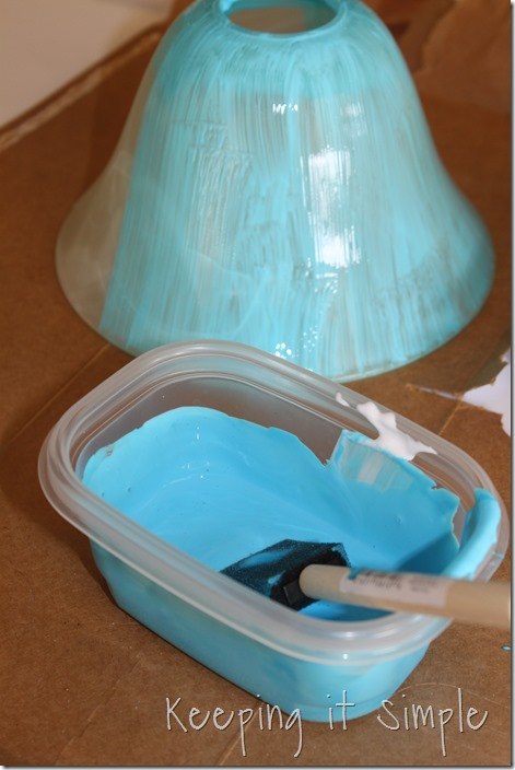 turquoise pendants light how to dye light shades, home improvement, how to, kitchen design, lighting, painting