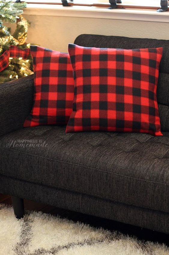diy holiday pillow covers from a 3 target dollar spot blanket, christmas decorations, crafts, seasonal holiday decor