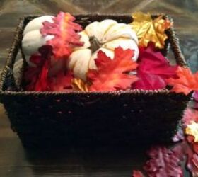 great easy affordable last minute thanksgiving decorations, seasonal holiday decor, thanksgiving decorations, Basket one