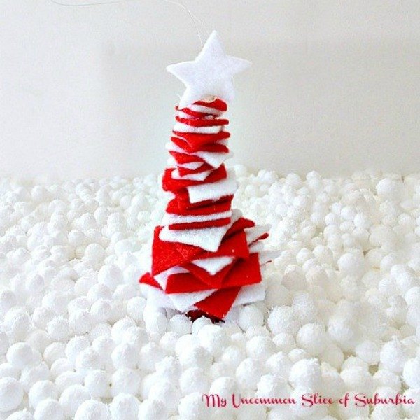 s 26 ridiculously cute ornaments you need this year, crafts, Stacked Felt Trees