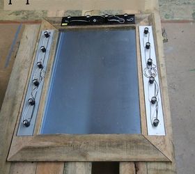 how to build a rustic hollywood mirror, diy, home decor, how to, wall decor, woodworking projects