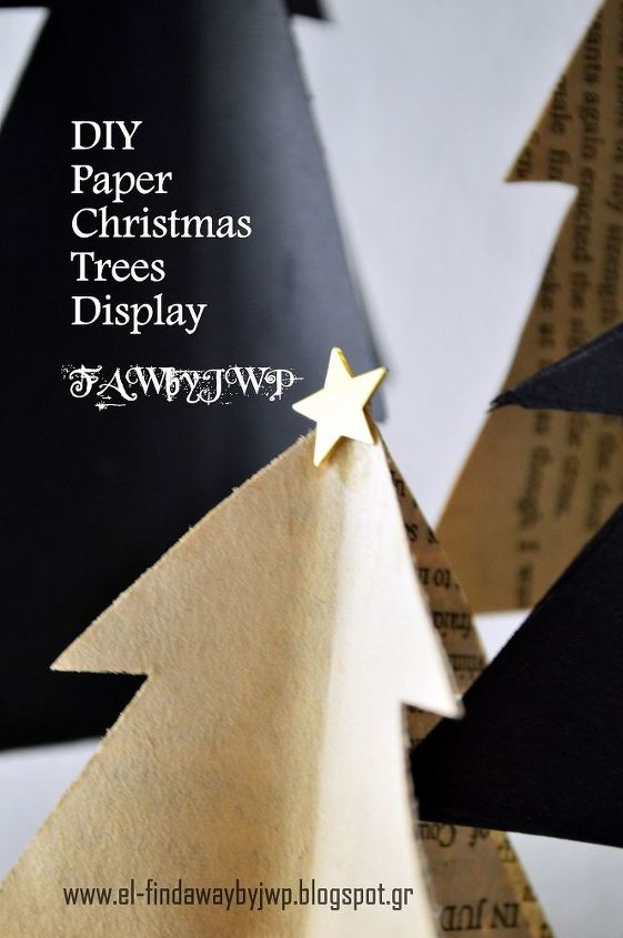 diy rboles de navidad de papel faciles de exhibir