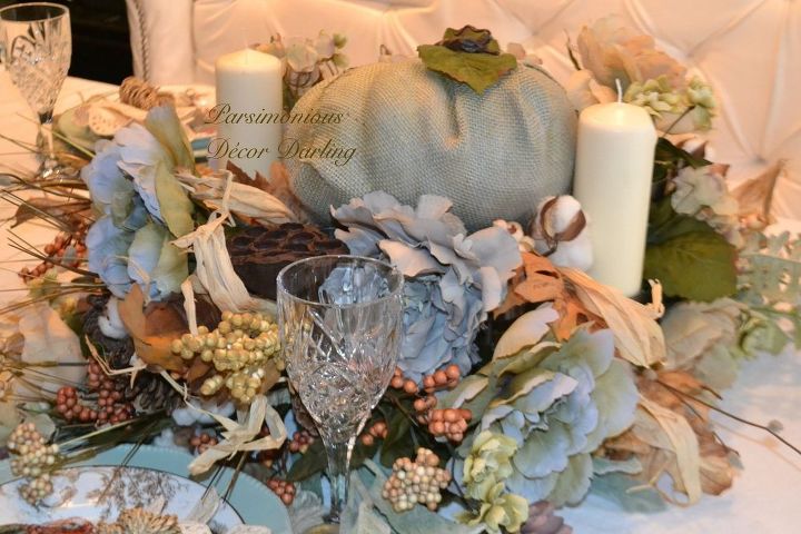 a rustic thanksgiving tablescape with modgepodge pumpkin, seasonal holiday decor, thanksgiving decorations