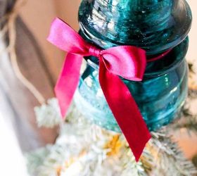 vintage insulator christmas tree topper, christmas decorations, crafts, home decor, repurposing upcycling, seasonal holiday decor