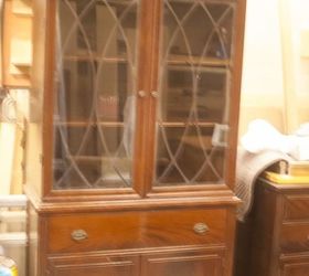 china cabinet makeover from traditional to farmhouse, kitchen cabinets, kitchen design, painted furniture, Before