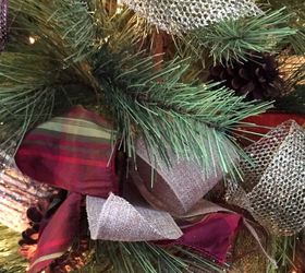how to decorate a christmas tree with ribbon, christmas decorations, crafts, seasonal holiday decor