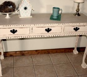 easy project chalk painted sofa entry table
