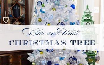  Minha árvore de natal azul e branca