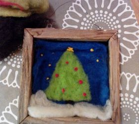 felted christmas board, christmas decorations, crafts, seasonal holiday decor