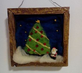 felted christmas board, christmas decorations, crafts, seasonal holiday decor