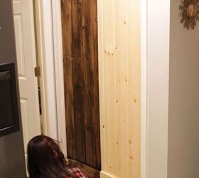 double pantry barn door diy under 90, closet, diy, doors, kitchen design, woodworking projects