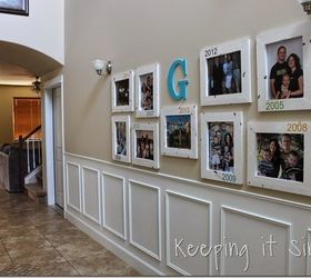 diy gallery wall with old family picturs diy, foyer, home decor, wall decor