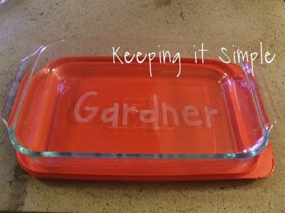 great wedding or christmas gift etched casserole dish diygifts, crafts