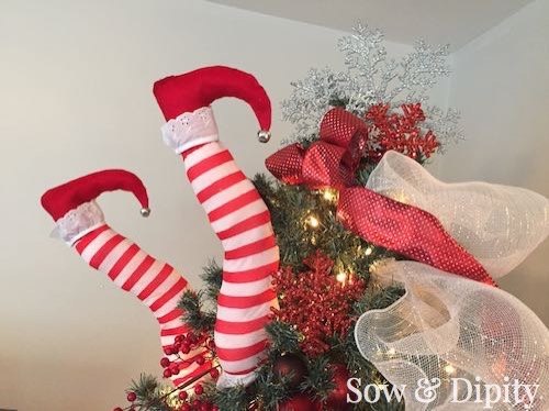 diy elf legs holiday humor, christmas decorations, crafts, how to, seasonal holiday decor