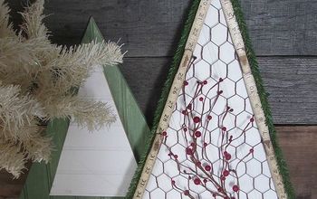 Simple Trees Out of Bead Board and Chicken Wire
