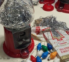 gumball machine merry bright, christmas decorations, repurposing upcycling, seasonal holiday decor