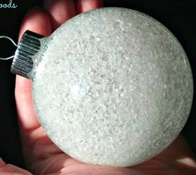 s 23 breathtaking ways to dress up a plain plastic or glass ornament, crafts, Make one icy with sea salt