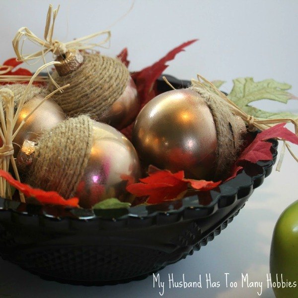 s 23 breathtaking ways to dress up a plain plastic or glass ornament, crafts, Turn a few into golden acorns