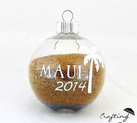 s 23 breathtaking ways to dress up a plain plastic or glass ornament, crafts, Use one to remind you of warm summer days