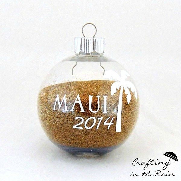 s 23 breathtaking ways to dress up a plain plastic or glass ornament, crafts, Use one to remind you of warm summer days
