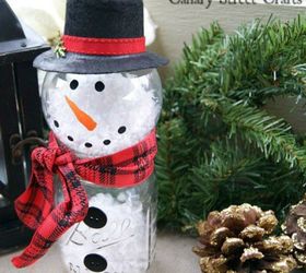 s 23 breathtaking ways to dress up a plain plastic or glass ornament, crafts, Pair one with a mason jar for a full snowman