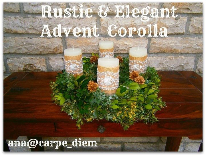 rustic elegant advent corolla, christmas decorations, crafts, seasonal holiday decor, wreaths