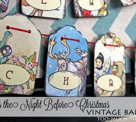  Mini Banner de Natal Vintage DIY