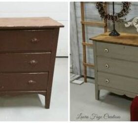 fusion mineral paint makeover refinished antique 1904 dresser, painted furniture